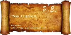 Papp Eugénia névjegykártya