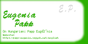 eugenia papp business card